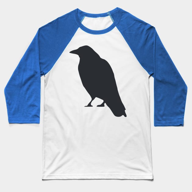 Crow Silhouette Baseball T-Shirt by Pieartscreation